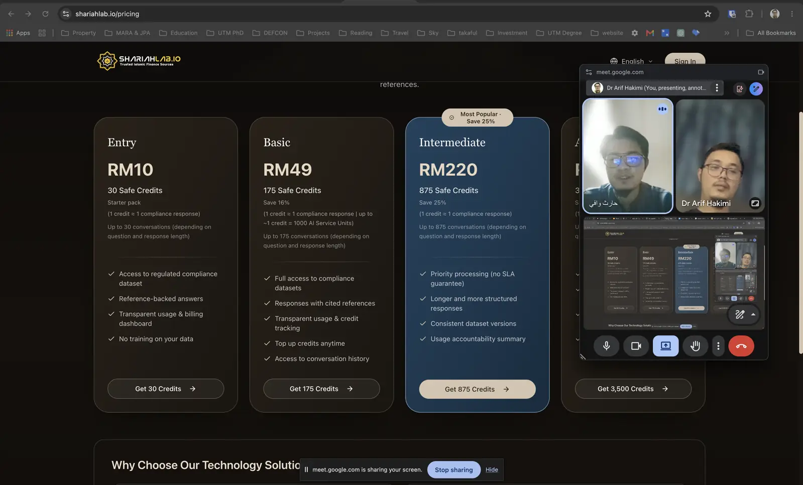Sesi coaching tentang platform dan pricing